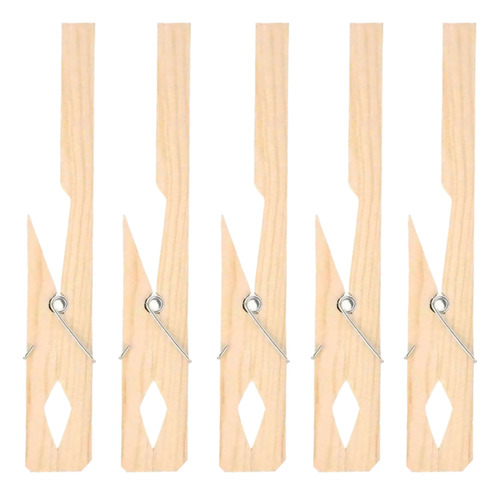 Pacote com 5 Pinças de Madeira de 18 cm para Manuseio de Tubos de Ensaio Ricilab Pinça 20mm P/ Tubo de Ensaio