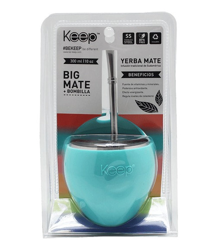 Mug Matero Big Mate Colores + Bombilla Keep 300ml