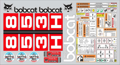 Calcomanías Para Bobcat 853h Con Preventivos Originales