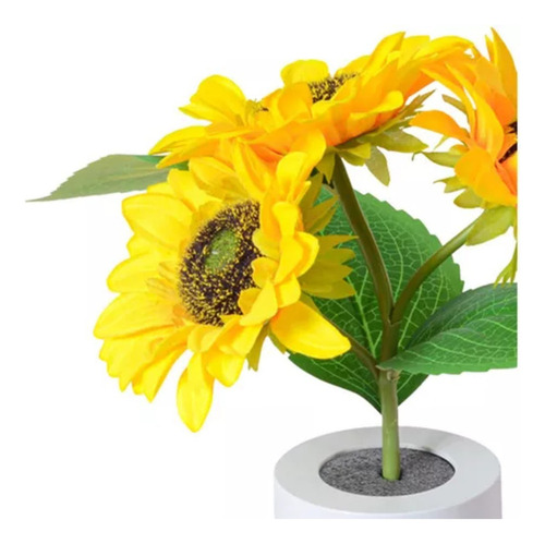 Luz De Noche De Girasol En Maceta, Elegante, Portátil Para