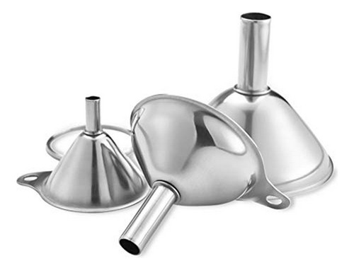 Set Embudos Acero Inoxidable Lakatay, 3 Piezas, Para Cocina.