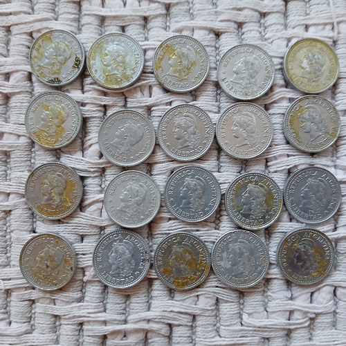 Lote De 20 Monedas De 1 Centavo Peso Ley (1970-1972-1973) (Usado)