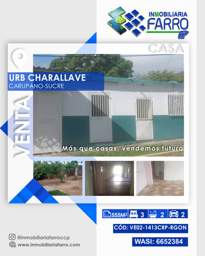 Se Vende Casa En Urb Charallave/carupano Ve02-1413crp-rgon