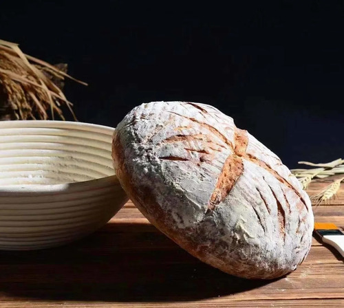 Banneton Pão Cesta 23cm Linho Tecido Forro Bakers