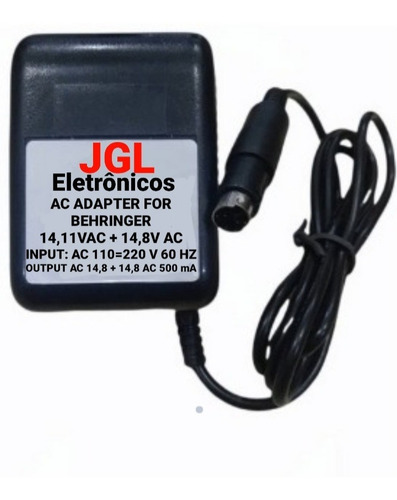 Fonte Behringer 14,8v 500ma Mx 6 Psu6 Xenyx 1002fx 1202fx.