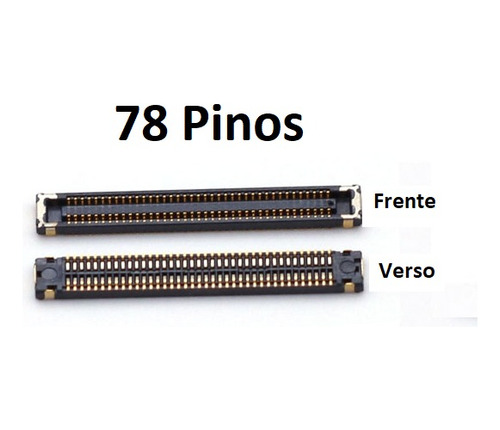 Conector Fpc Placa Mãe A51 / A70 / A71 / A80 / A30s - 2 Un.