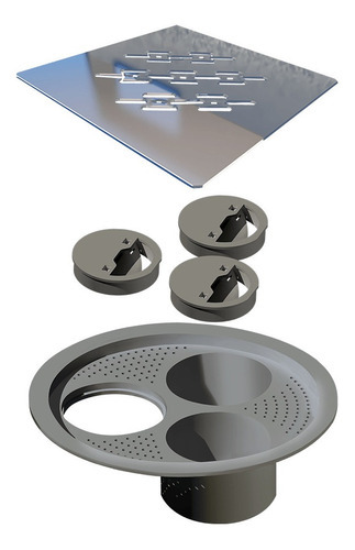 Ralo Linear Novii 4025 Grelha 15x15cm Polida Linear