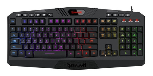 Imagen 1 de 1 de Teclado gamer Redragon Harpe K503 QWERTY inglés US color negro con luz RGB