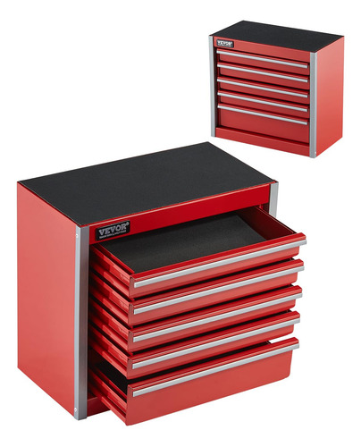 Caixa De Ferramentas Vevor Metal 22 Cm Portátil Com 5 Gaveta