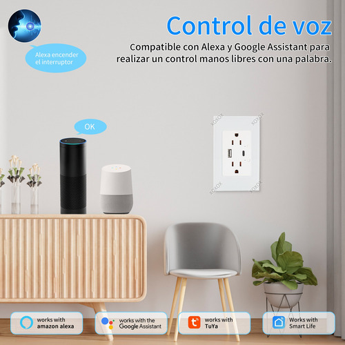 Tomada De Parede Wifi Inteligente Com Carregador Tipo Cy