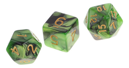 3x Dados Poliédricos D20-d4 Para Juegos De Juegos De