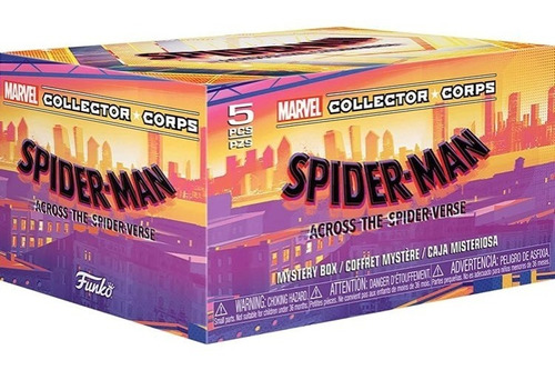 Funko Pop Marvel Caja Solo Pin Spiderman Spiderverse Colecci