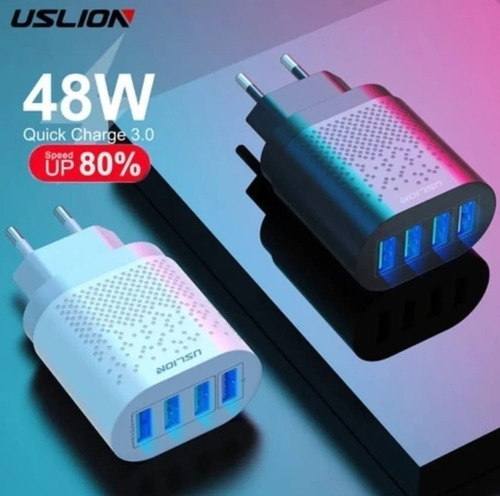 Imagen 4 de 10 de Cargador Múltiple Uslion Quick Charge 3.0 48w De 4 Puertos