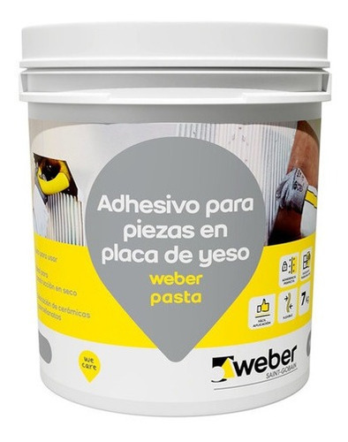 Imagen 1 de 4 de Pegamento Adhesivo En Pasta Weber X 7 Kg