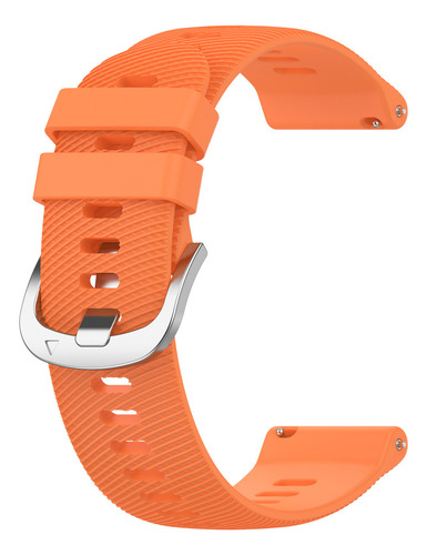 Pulseira Para Garmin Forerunner 55/165 245/645 Silicone 20mm Laranja Lisa