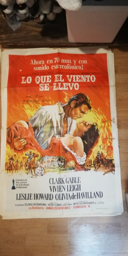Afiche De Cine Original Película Lo Que El Viento Se Llevó 