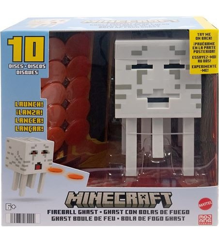 Minecraft Figura Ghast Lanza Discos De Fuego