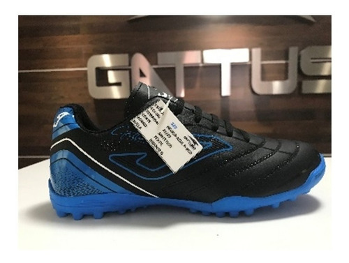 Tenis Futbol Rapido Niño Gattuso 225 Negro / Azul / Blanco