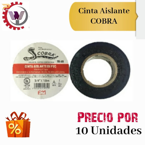 Teipe Cobra Al Mayor Por Paquete De 10 Unidades