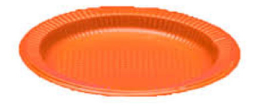 Pratinho Descartável Sobremesa Raso Colorido 15cm 1.000 Uni Cor Laranja