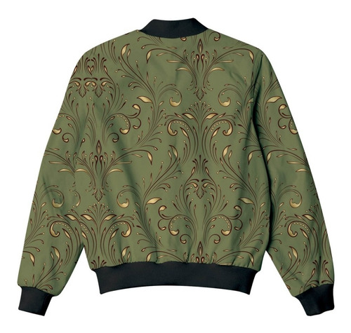 Imagem 2 de 2 de Jaqueta Bomber Ornamento Floral Retro Vintage Streetwear
