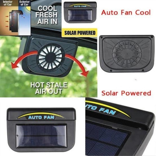 Imagem 3 de 3 de Ar Automotivo Solar Ventilador Refrigerador Para Carro S/fio