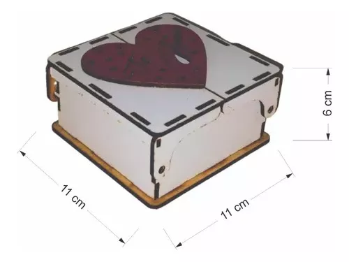 Caja corazon con forma de corazón - Woodpeckers