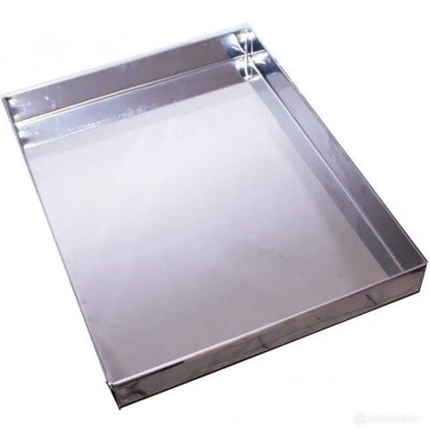 Bandeja De Aço Inox 430 - 0.28 - 50x46x3- Kit Com 4 Unidades