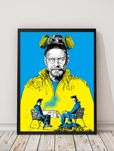 Walter White Y Jesse Pinkman 2 - Cuadro (30×40 -marco Negro)