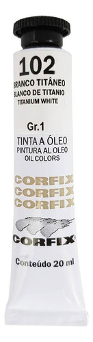 Tinta Óleo Branco Titânio 102 - 20ml Corfix G1