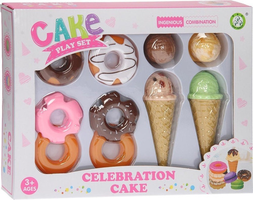 Set De Helados Y Donas Celebration Cake 10 Piezas