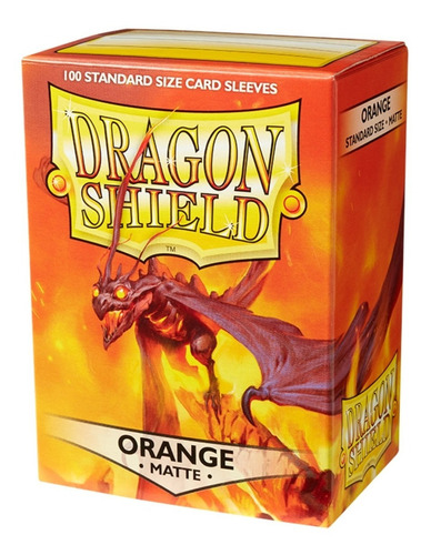 Sleeves Dragon Shield Matte Orange Laranja Magic Pokemon