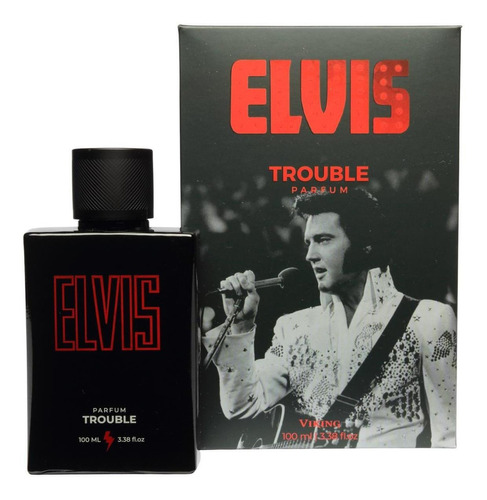 Perfume Amadeirado Elvis Presley Trouble  Parfum Viking 100ml