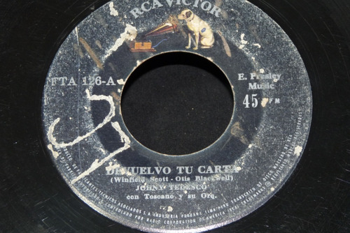 Jch- Johny Tedesco Devuenvo Tu Carta Elvis Presley 45 Rpm 