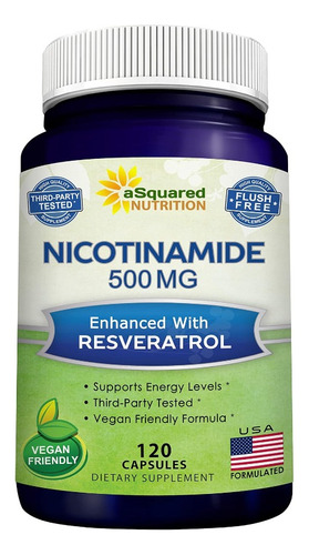 Nicotinamida + Resveratrol Salud Piel Protección Celular 120 Sabor Sin Sabor