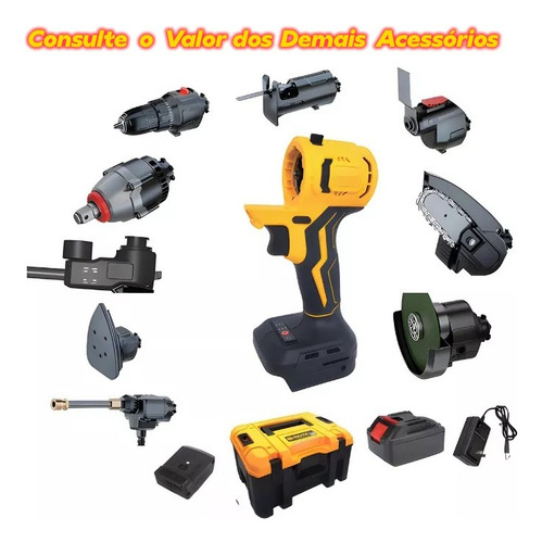 Acessório Parafusadeira Multifuncional Cabeça Esmerilhadeira