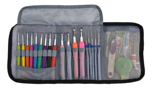 Kit De Crochet - 19 Agujas De Tejer Y Accesorios