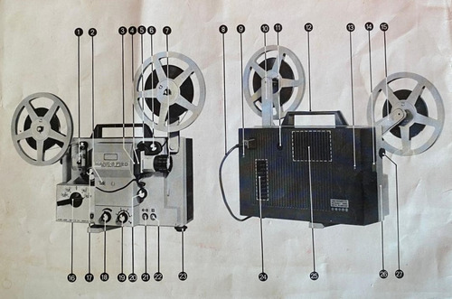 Proyector Súper 8 Eumig Mark S 712 D Con Micrófono Impecable Gris