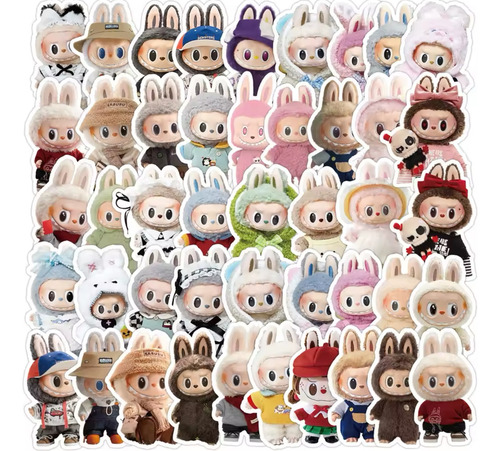 Calcomanía Labubu Pegatinas Peluche Decoracion Mochila Moda