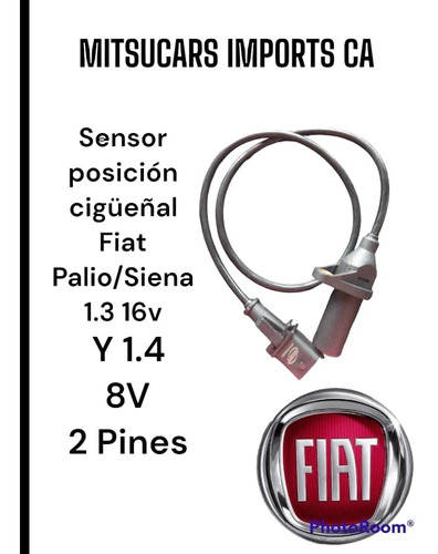 Sensor Posición Sigueñal Fiat Palio Siena 1.3 Y 1.4 8v 2 Pin