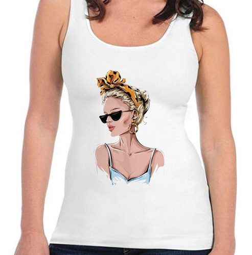 Musculosa Chica Girl Dama Lente Estilo Rostro Boca