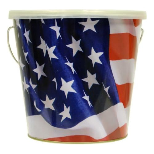 Cubo De Velas De Citronela De Bandera Estadounidense De...