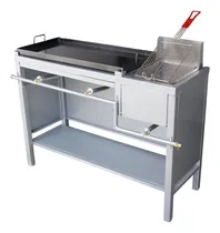 Comprar Freidora Con Plancha 80x40 Se Convierte En Estufa Cocinas Color Plateado Frecuencia 0