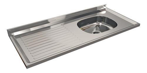 Imagen 1 de 1 de Mesada 140 X 52 Inox.pileta Reversible 37-121r Centro Estant