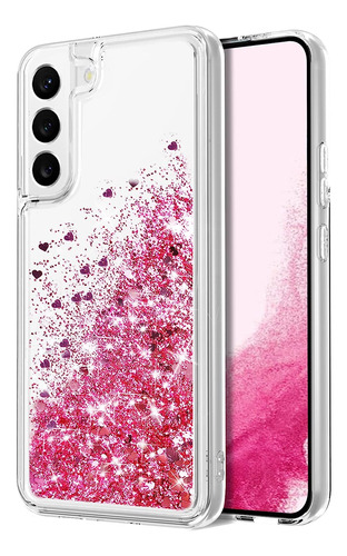 Funda Para Galaxy S22, Transparente Oro Rosa