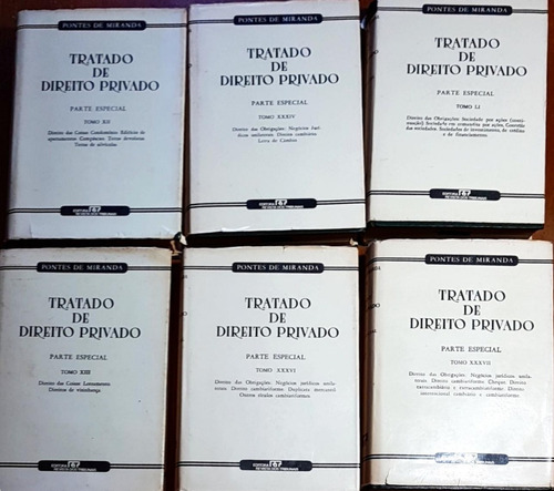 Tratado De Direito Privado - Pontes De Miranda - 6 Volumes - 1983