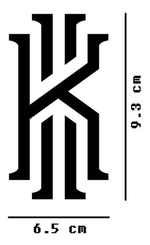 Kyrie Irving Logo Sticker Vinil 2pzs Negro $135 Mikegamesmx