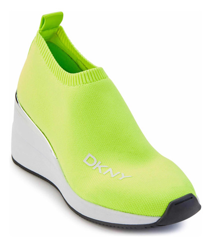 Sneakers Dkny Tenis  Plataforma Neón Sport Suela Blanca Run