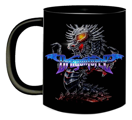 Caneca Preta Banda Dragonforce Through The Fire And Flames