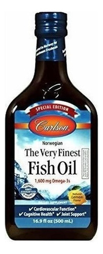 Carlson Aceite De Pescado Fino 1600 Mg Omega-3s 500